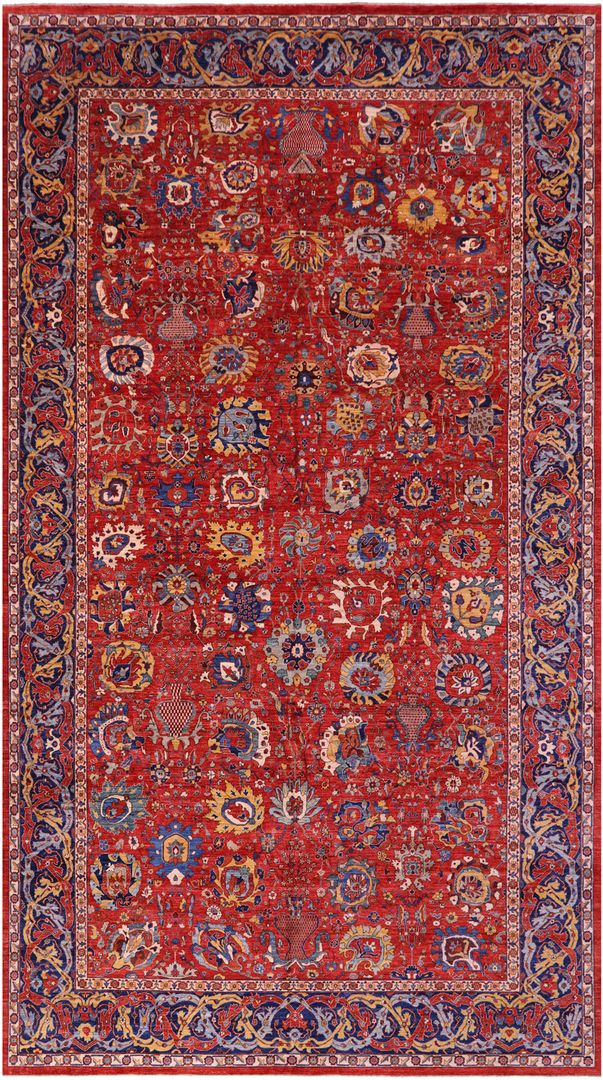 Persian Fine Serapi Handmade Wool Rug - 14' 4" X 24' 1" - Golden Nile