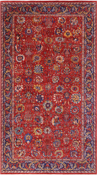 Persian Fine Serapi Handmade Wool Rug - 14' 4" X 24' 1" - Golden Nile