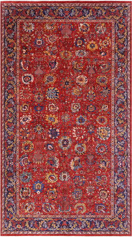Persian Fine Serapi Handmade Wool Rug - 14' 4