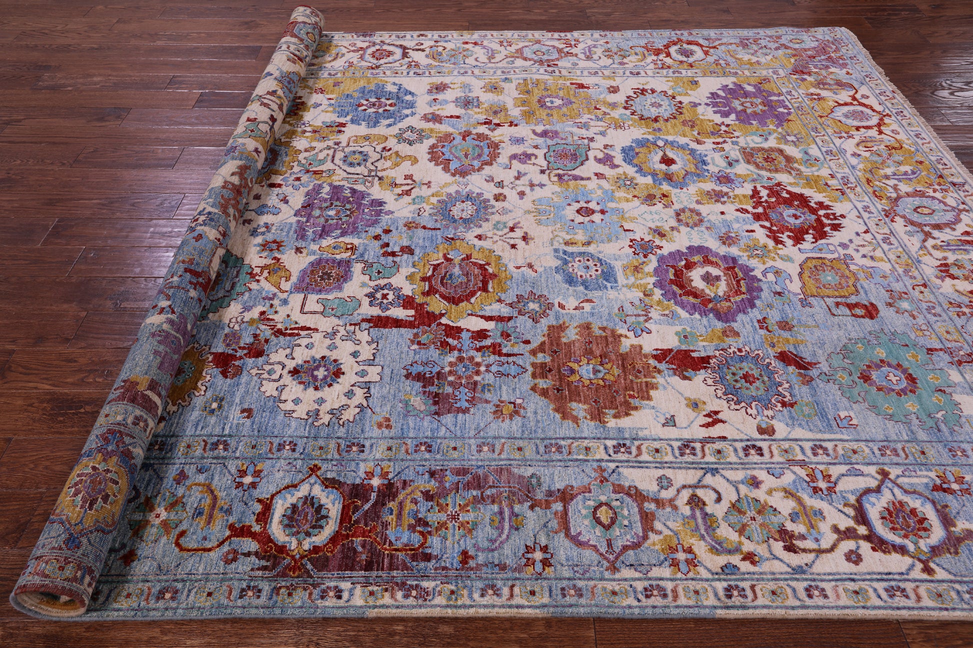 Persian Fine Serapi Handmade Wool Rug - 8' 0" X 9' 11" - Golden Nile