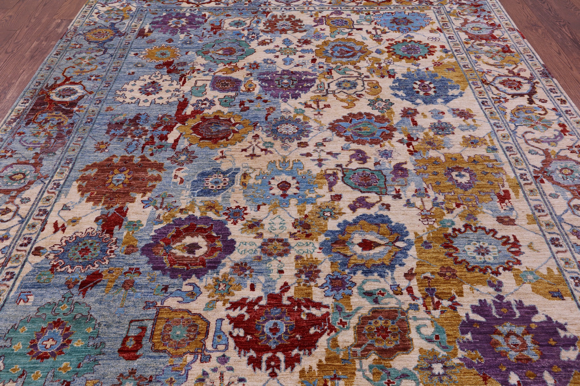 Persian Fine Serapi Handmade Wool Rug - 8' 0" X 9' 11" - Golden Nile