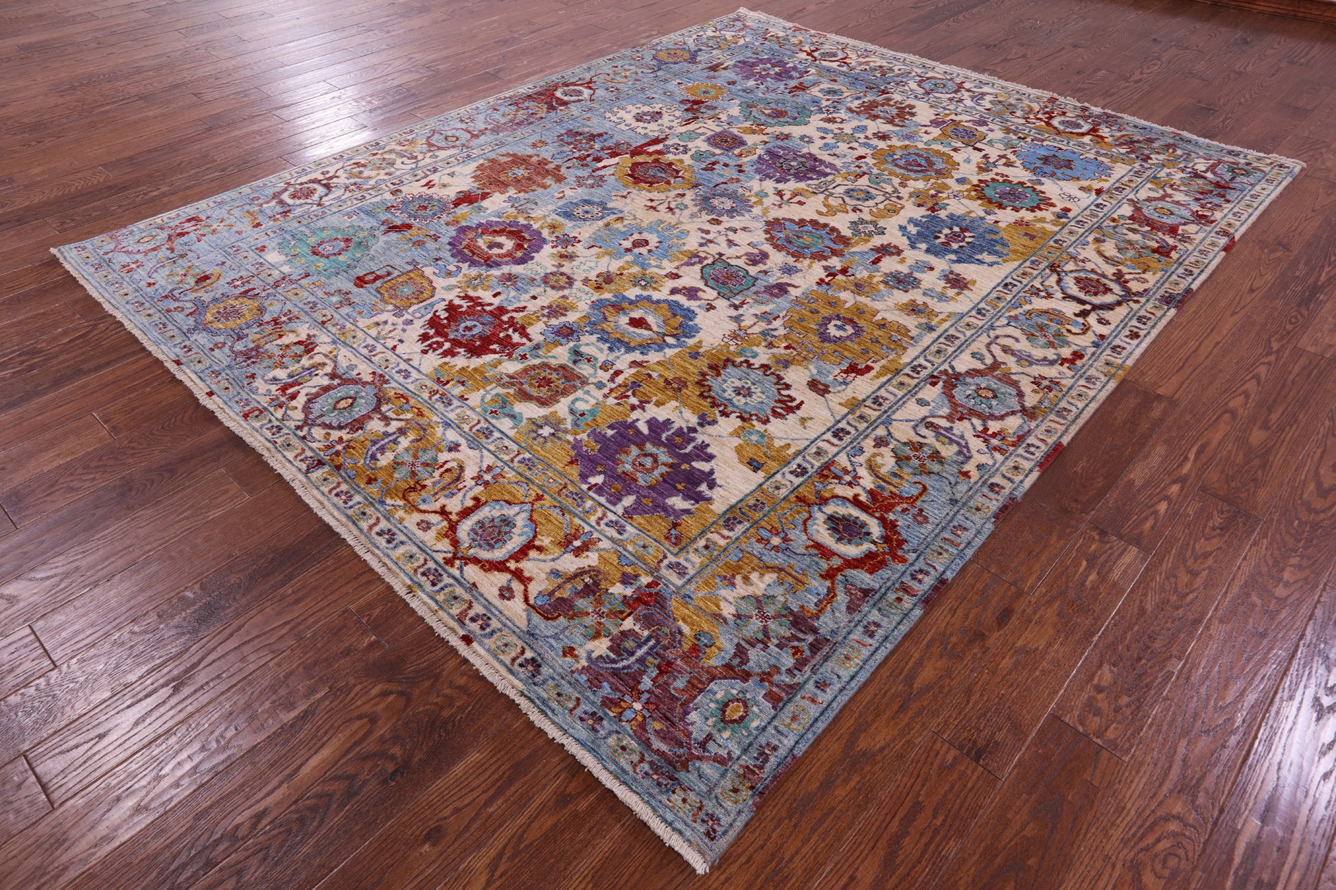 Persian Fine Serapi Handmade Wool Rug - 8' 0" X 9' 11" - Golden Nile