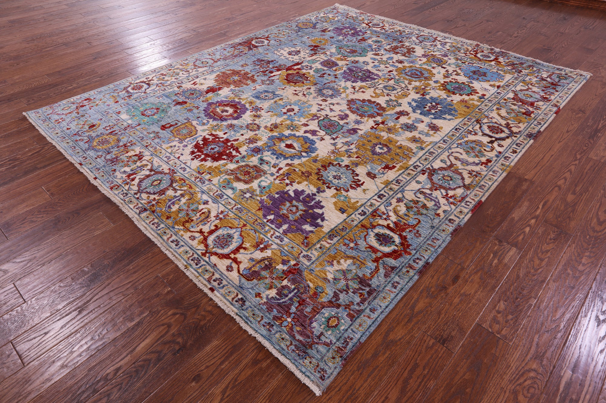 Persian Fine Serapi Handmade Wool Rug - 8' 0" X 9' 11" - Golden Nile