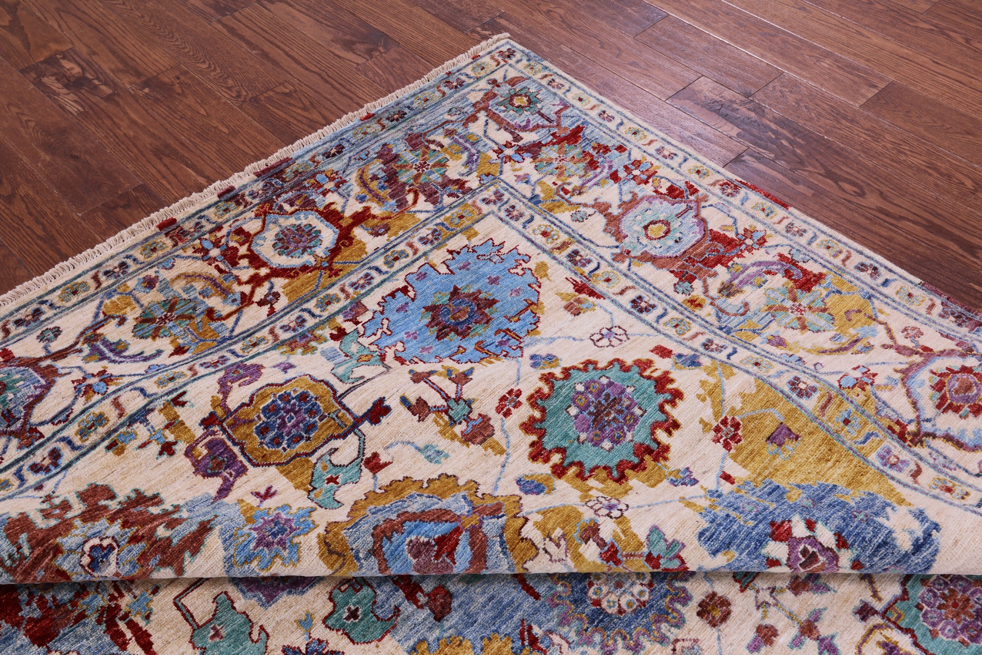 Persian Fine Serapi Handmade Wool Rug - 8' 0" X 9' 11" - Golden Nile