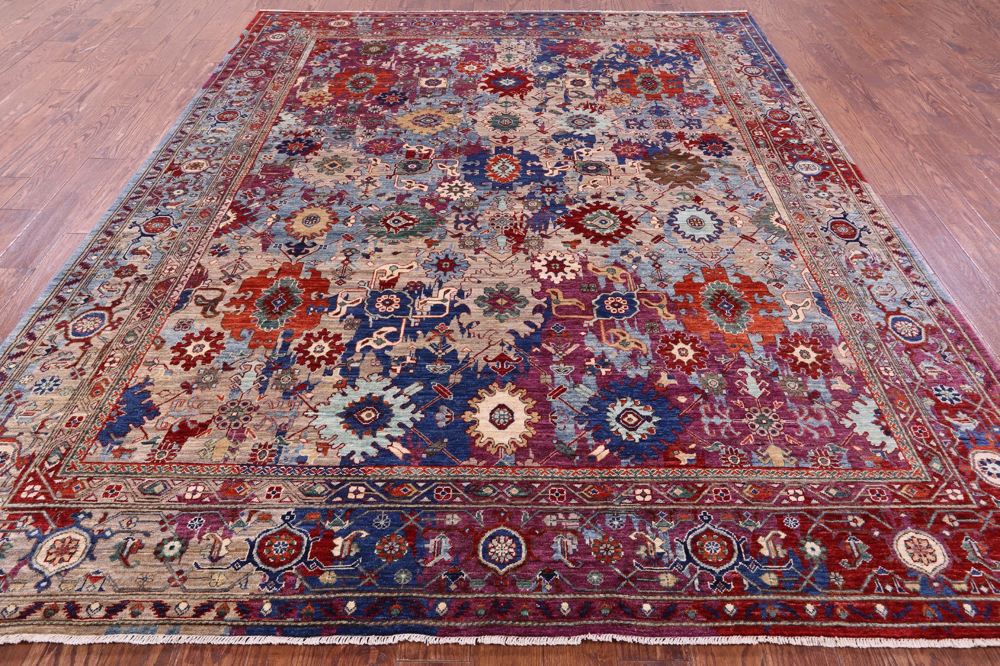 Persian Fine Serapi Hand Knotted Wool Rug - 8' 1" X 10' 4" - Golden Nile