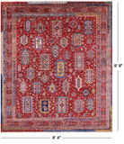 Persian Fine Serapi Handmade Wool Rug - 8' 4" X 9' 8" - Golden Nile