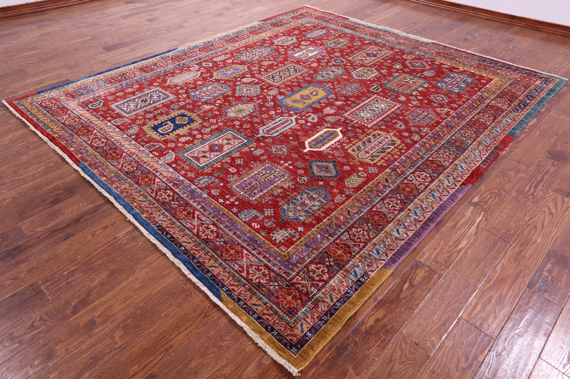 Persian Fine Serapi Handmade Wool Rug - 8' 4" X 9' 8" - Golden Nile