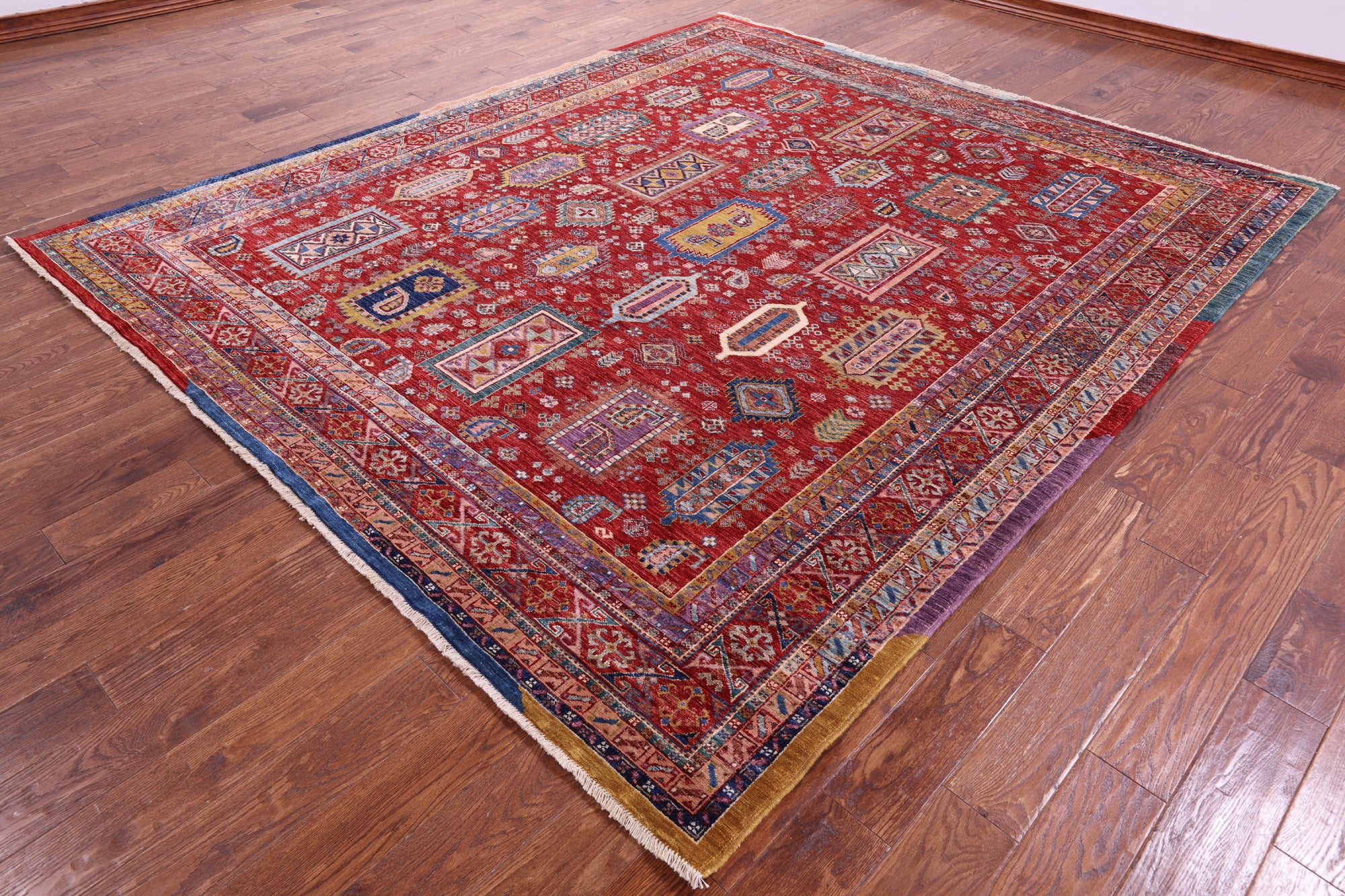 Persian Fine Serapi Handmade Wool Rug - 8' 4" X 9' 8" - Golden Nile