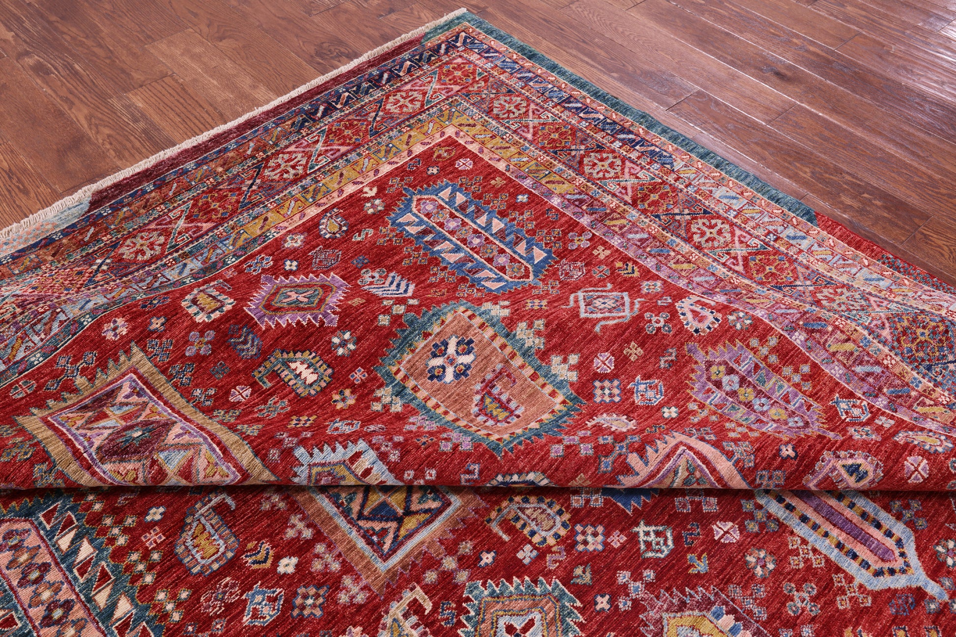 Persian Fine Serapi Handmade Wool Rug - 8' 4" X 9' 8" - Golden Nile