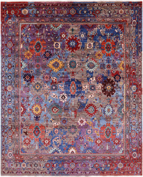 Persian Fine Serapi Hand Knotted Wool Rug - 8' 0" X 9' 9" - Golden Nile