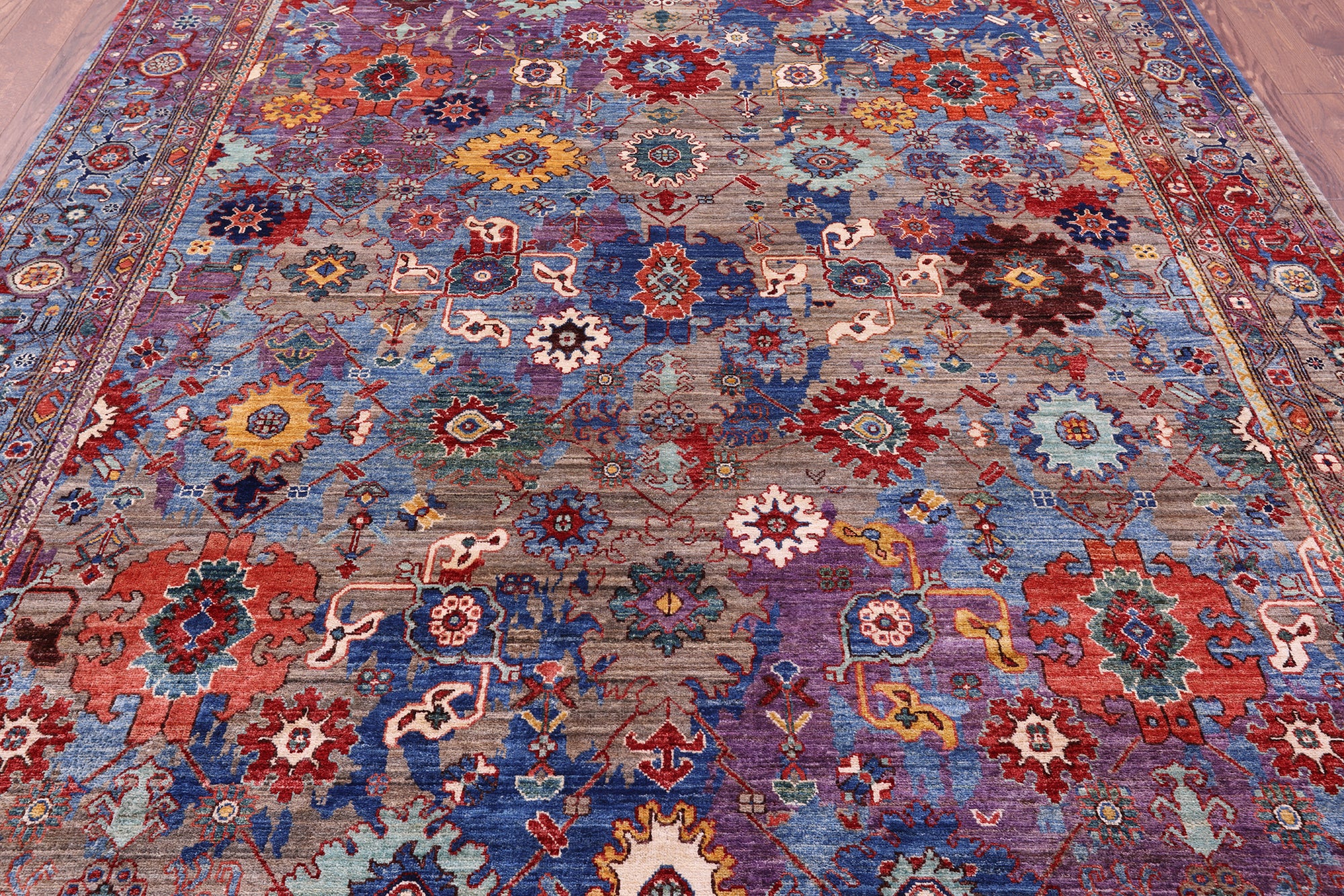 Persian Fine Serapi Hand Knotted Wool Rug - 8' 0" X 9' 9" - Golden Nile