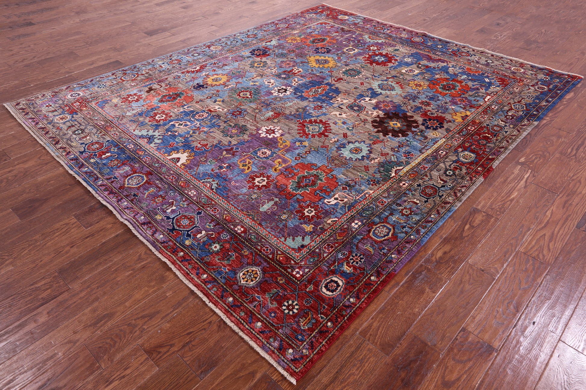 Persian Fine Serapi Hand Knotted Wool Rug - 8' 0" X 9' 9" - Golden Nile