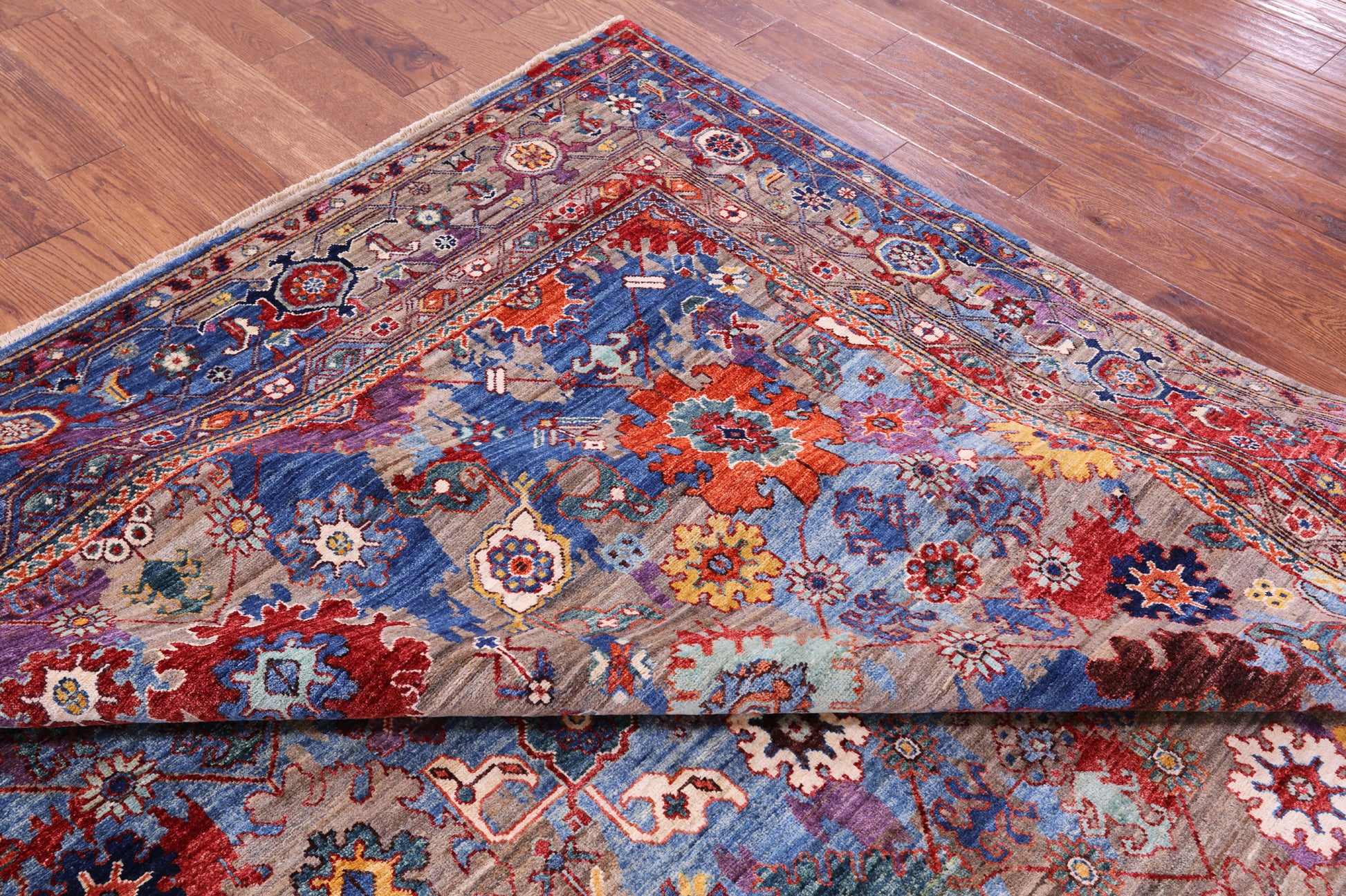 Persian Fine Serapi Hand Knotted Wool Rug - 8' 0" X 9' 9" - Golden Nile