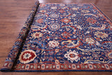 Blue Exotic Birds Persian Fine Serapi Hand Knotted Wool Rug - 10' 3" X 13' 10" - Golden Nile
