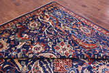 Blue Exotic Birds Persian Fine Serapi Hand Knotted Wool Rug - 10' 3" X 13' 10" - Golden Nile