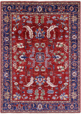 Persian Fine Serapi Hand Knotted Wool Rug - 5' 10