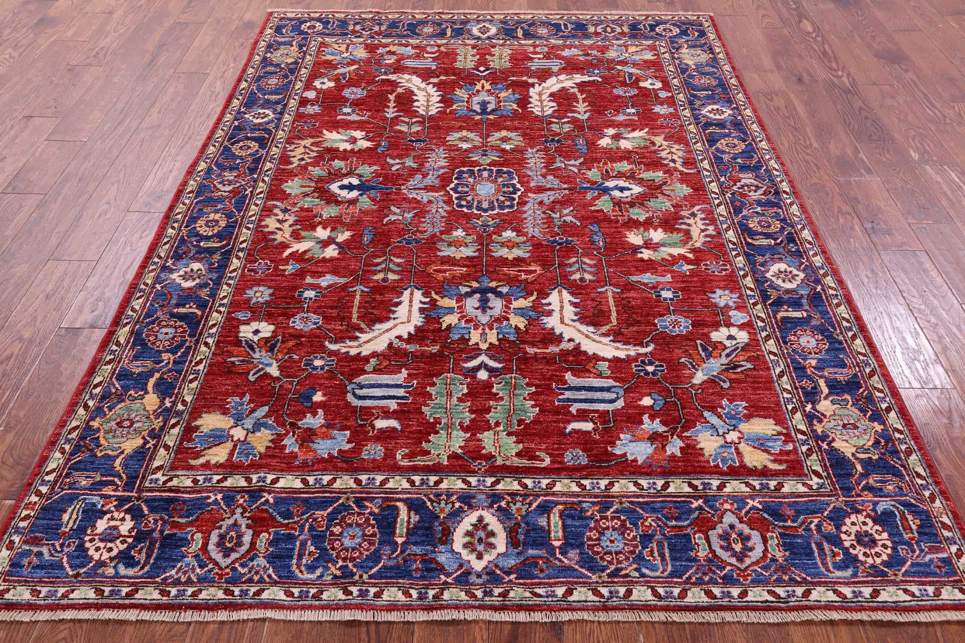 Persian Fine Serapi Hand Knotted Wool Rug - 5' 10" X 8' 2" - Golden Nile