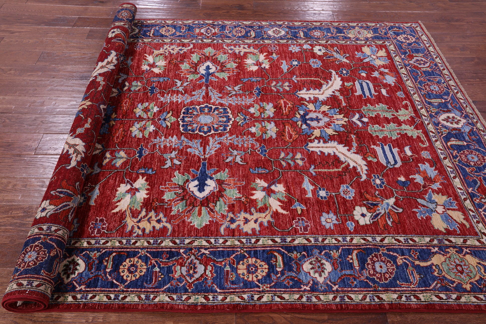 Persian Fine Serapi Hand Knotted Wool Rug - 5' 10" X 8' 2" - Golden Nile