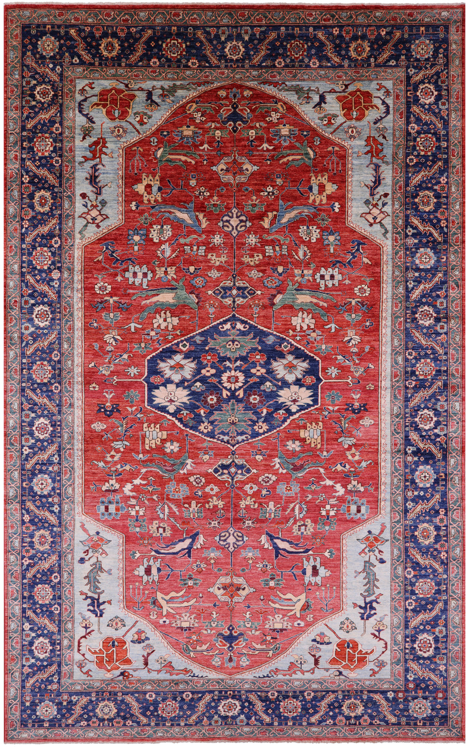 Persian Fine Serapi Handmade Wool Rug - 10' 9" X 17' 2" - Golden Nile