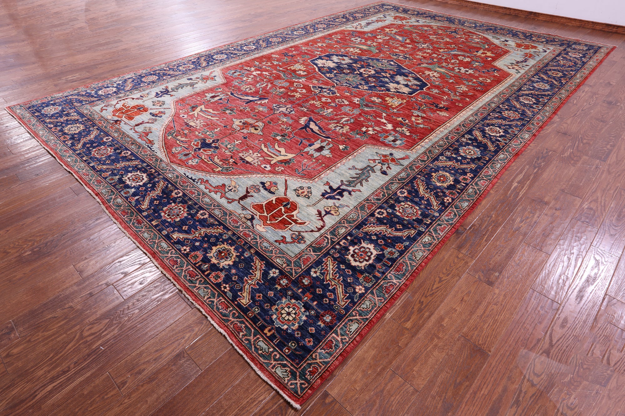 Persian Fine Serapi Handmade Wool Rug - 10' 9" X 17' 2" - Golden Nile