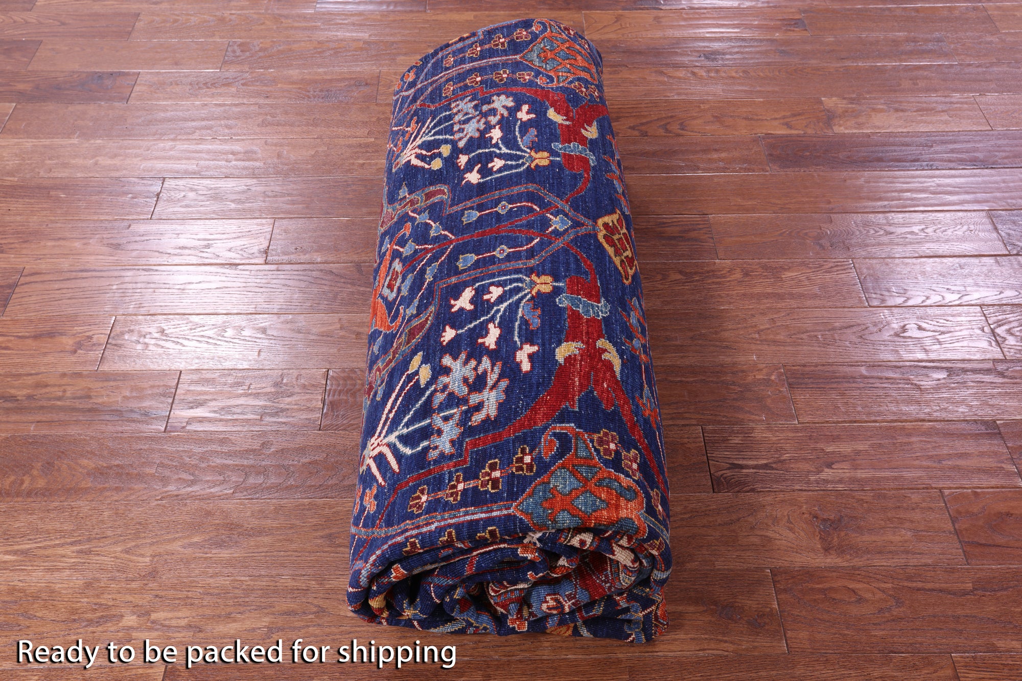 Persian Fine Serapi Hand Knotted Wool Rug - 9' 9" X 13' 6" - Golden Nile