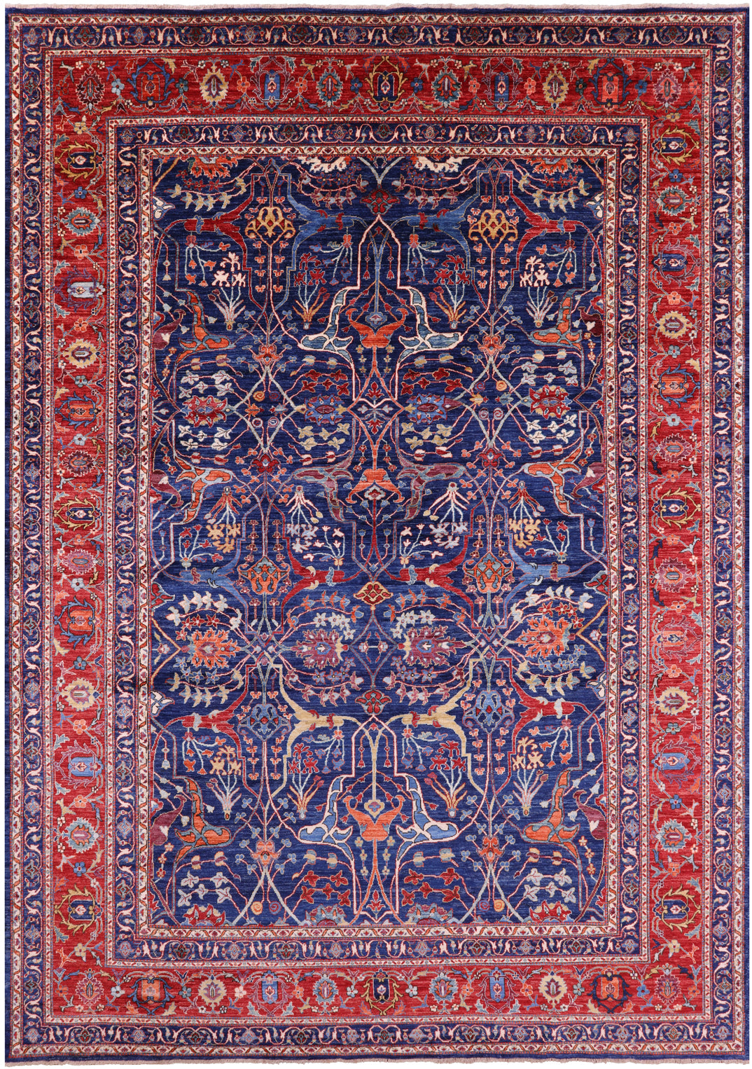 Persian Fine Serapi Hand Knotted Wool Rug - 9' 9" X 13' 6" - Golden Nile