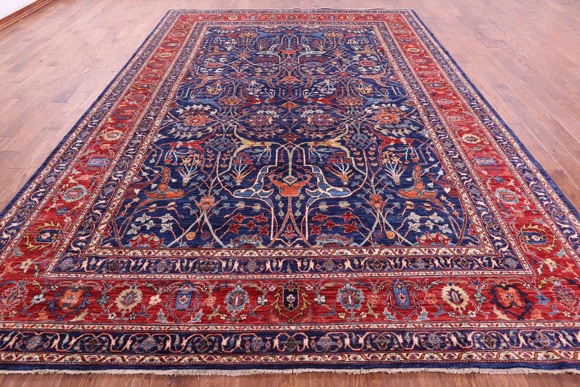 Persian Fine Serapi Hand Knotted Wool Rug - 9' 9" X 13' 6" - Golden Nile