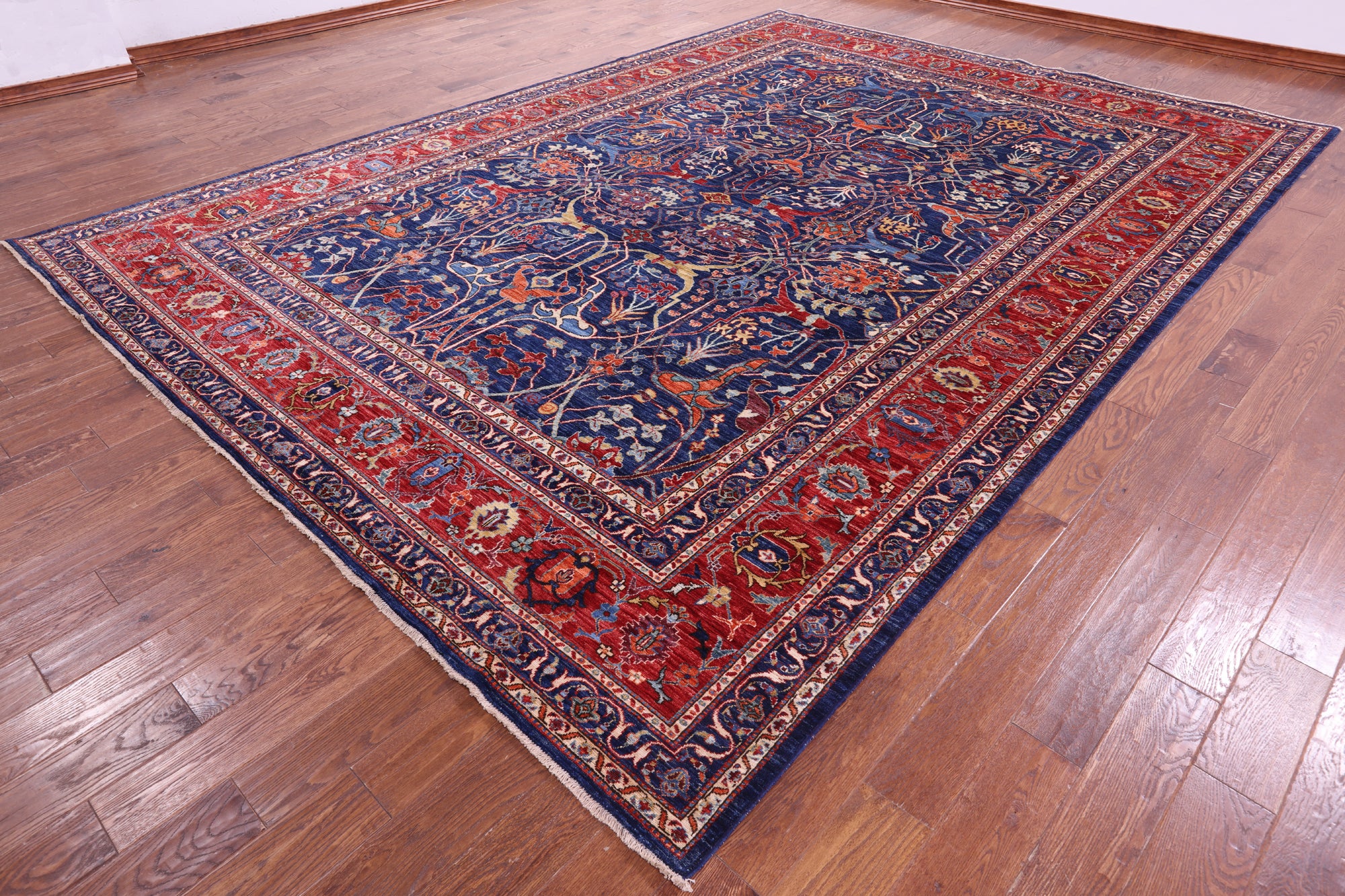 Persian Fine Serapi Hand Knotted Wool Rug - 9' 9" X 13' 6" - Golden Nile
