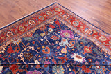 Blue Persian Fine Serapi Hand Knotted Wool Rug - 9' 7" X 13' 9" - Golden Nile