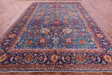 Blue Persian Fine Serapi Hand Knotted Wool Rug - 9' 11" X 14' 1" - Golden Nile