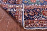 Blue Persian Fine Serapi Hand Knotted Wool Rug - 9' 11" X 14' 1" - Golden Nile