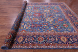 Blue Persian Fine Serapi Hand Knotted Wool Rug - 9' 11" X 14' 1" - Golden Nile