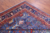 Blue Persian Fine Serapi Handmade Wool Rug - 9' 9" X 13' 4" - Golden Nile