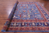 Blue Persian Fine Serapi Handmade Wool Rug - 9' 9" X 13' 4" - Golden Nile