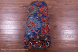 Blue Persian Fine Serapi Hand Knotted Wool Rug - 9' 7" X 13' 9" - Golden Nile