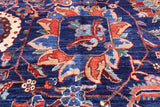 Blue Persian Fine Serapi Handmade Wool Rug - 11' 9" X 16' 8" - Golden Nile