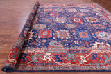 Blue Persian Fine Serapi Handmade Wool Rug - 11' 9" X 16' 8" - Golden Nile