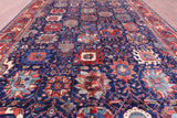 Blue Persian Fine Serapi Handmade Wool Rug - 11' 9" X 16' 8" - Golden Nile