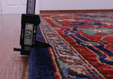 Blue Persian Fine Serapi Handmade Wool Rug - 11' 9" X 16' 8" - Golden Nile