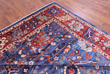 Blue Persian Fine Serapi Handmade Wool Rug - 9' 11" X 13' 11" - Golden Nile