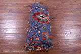 Blue Persian Fine Serapi Handmade Wool Rug - 9' 11" X 13' 11" - Golden Nile