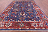 Blue Persian Fine Serapi Handmade Wool Rug - 9' 11" X 13' 11" - Golden Nile