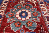 Blue Persian Fine Serapi Handmade Wool Rug - 9' 11" X 13' 11" - Golden Nile
