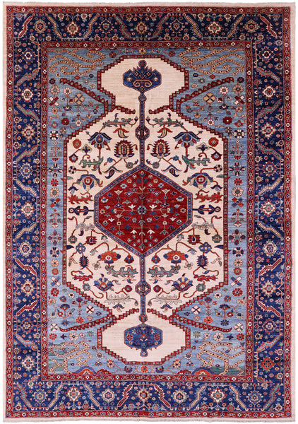 Persian Fine Serapi Handmade Wool Rug - 9' 7" X 13' 6" - Golden Nile