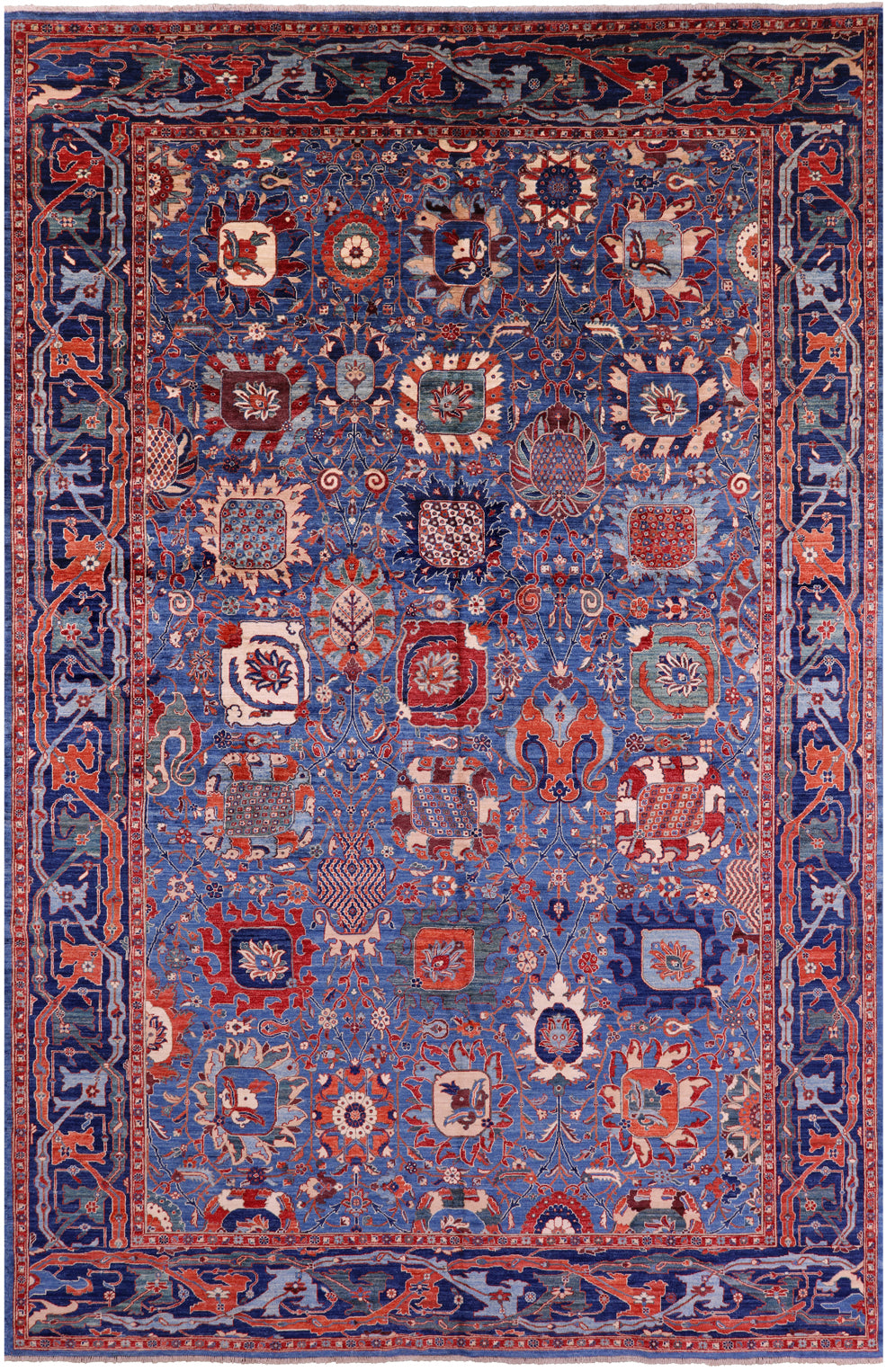 Persian Fine Serapi Hand Knotted Wool Rug - 11' 0" X 16' 9" - Golden Nile