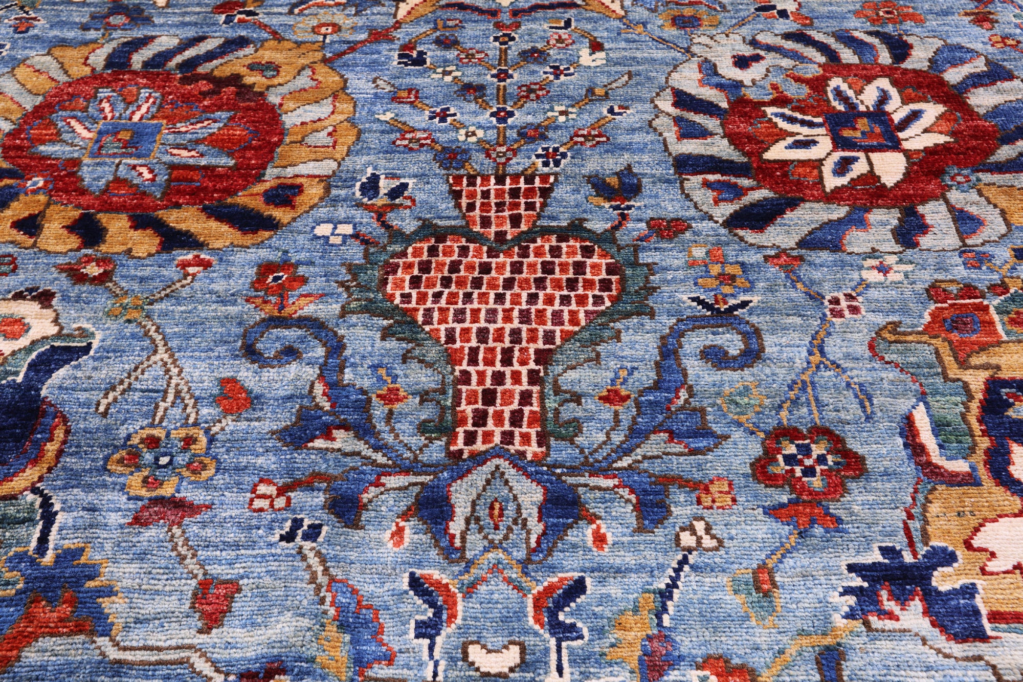 Persian Fine Serapi Handmade Wool Rug - 12' 0" X 14' 6" - Golden Nile
