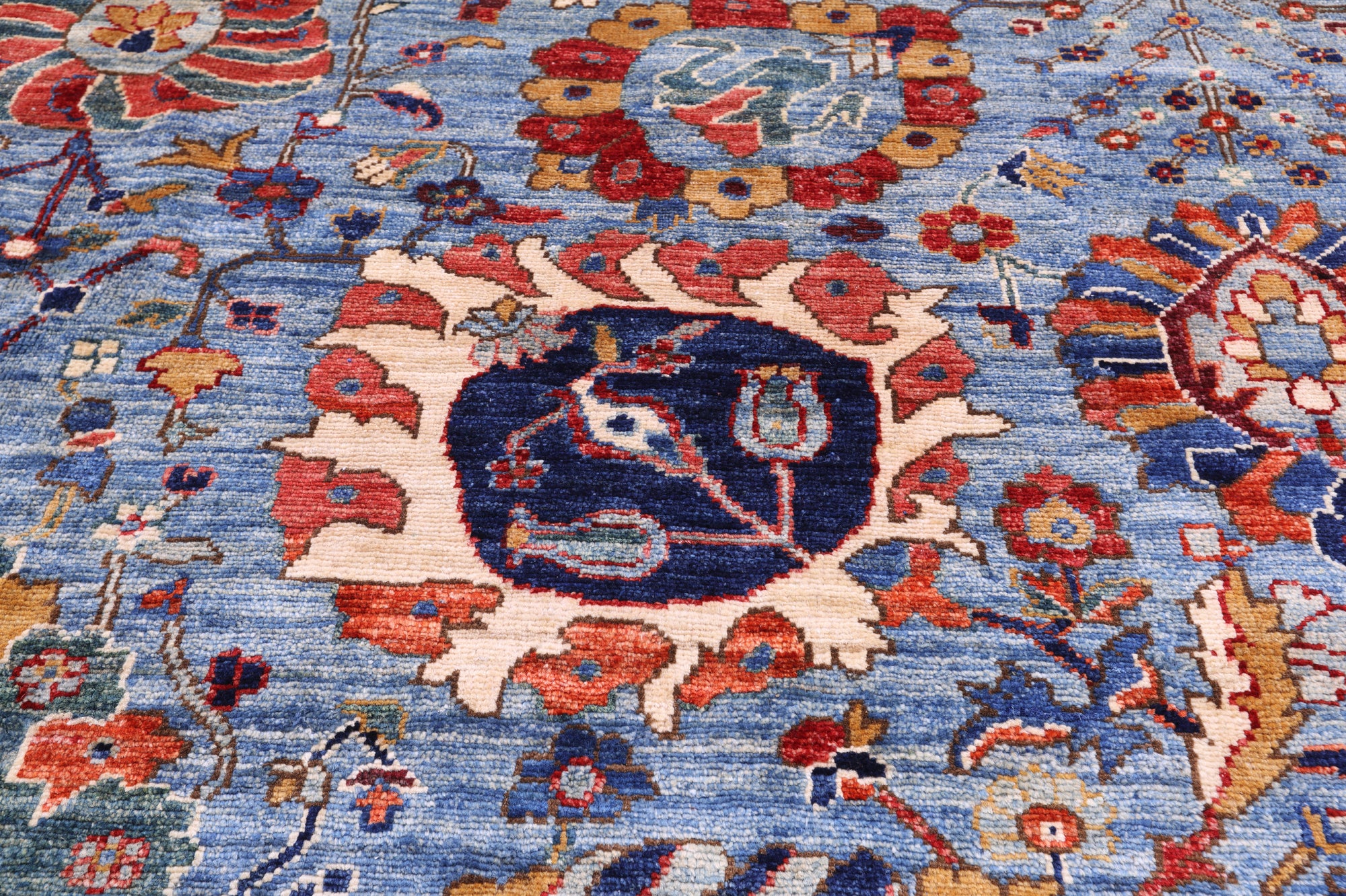 Persian Fine Serapi Handmade Wool Rug - 12' 0" X 14' 6" - Golden Nile