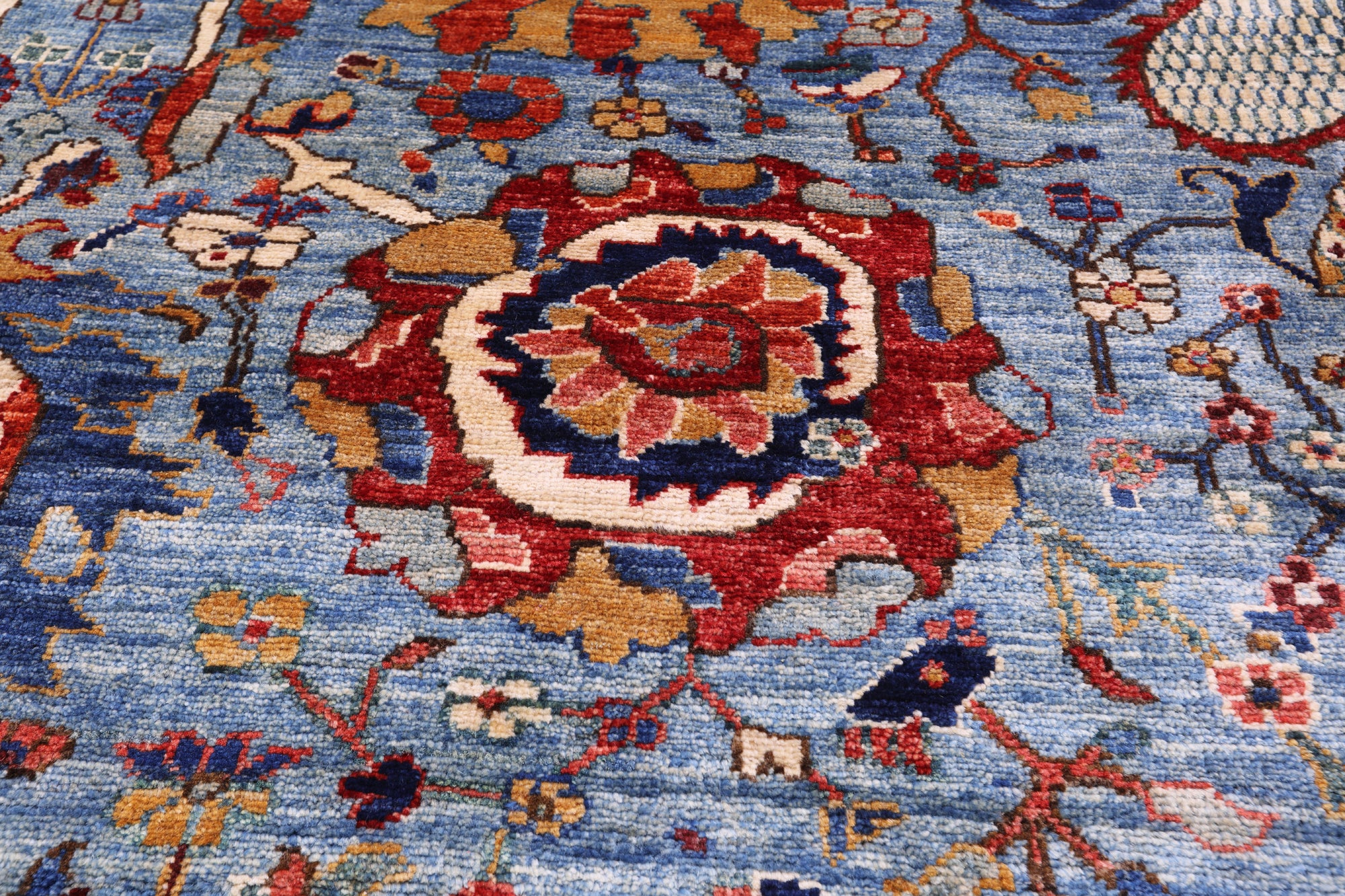 Persian Fine Serapi Handmade Wool Rug - 12' 0" X 14' 6" - Golden Nile