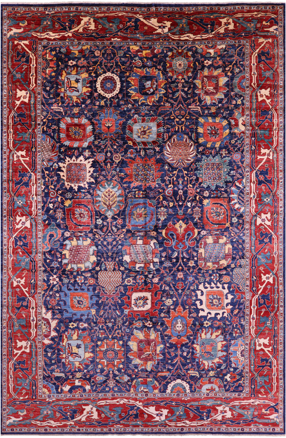 Persian Fine Serapi Hand Knotted Wool Rug - 10' 9" X 16' 3" - Golden Nile