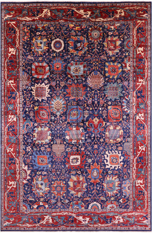 Persian Fine Serapi Hand Knotted Wool Rug - 10' 9